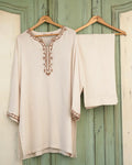 Noorain Off White Dori Work Suit