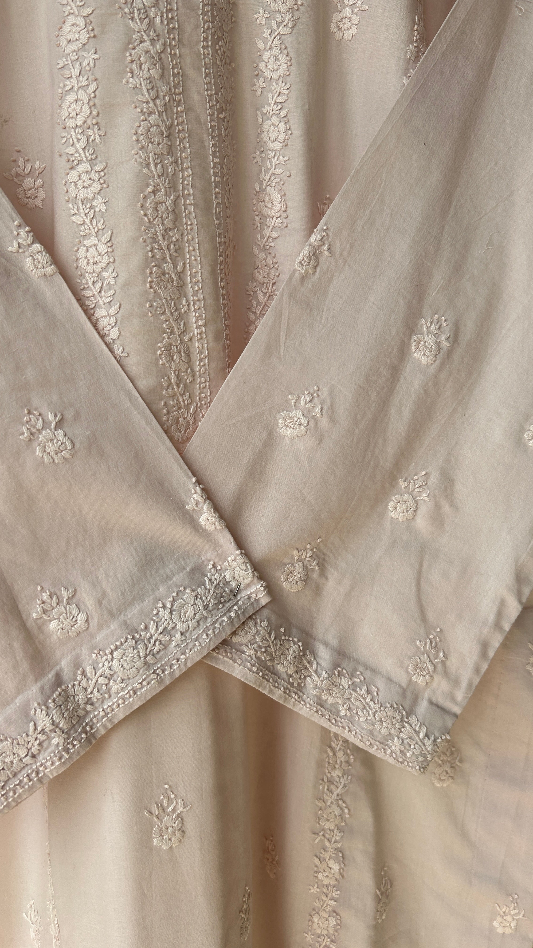 Powder Pink Embroidered Suit
