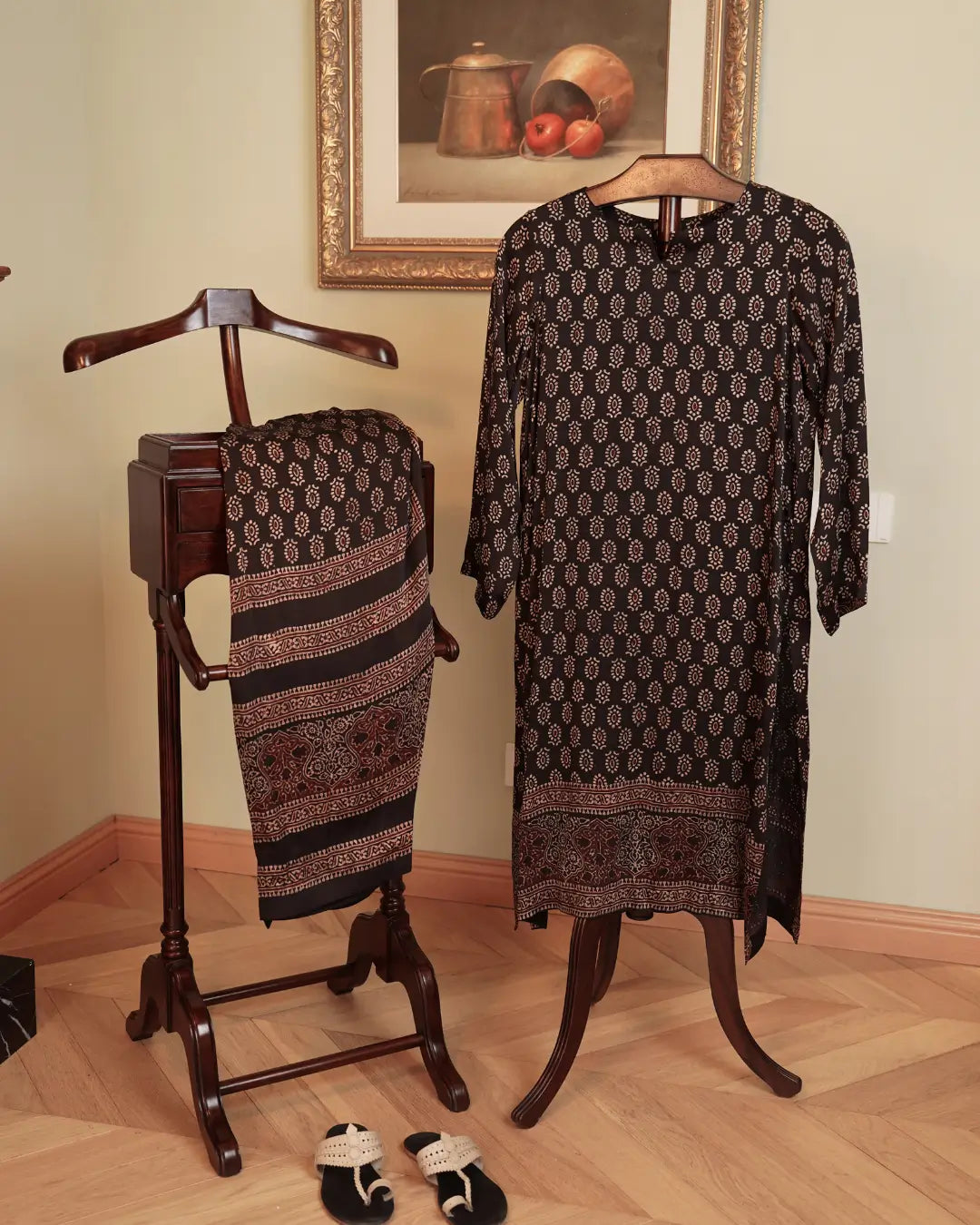 Rukhsar Brown Silk (Ajrak)