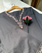 Naz Grey Embroidered Suit