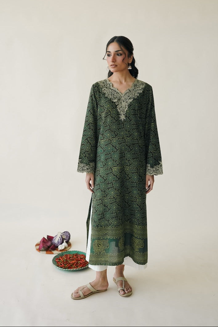 Sabz Ajrak 2 Pc Suit