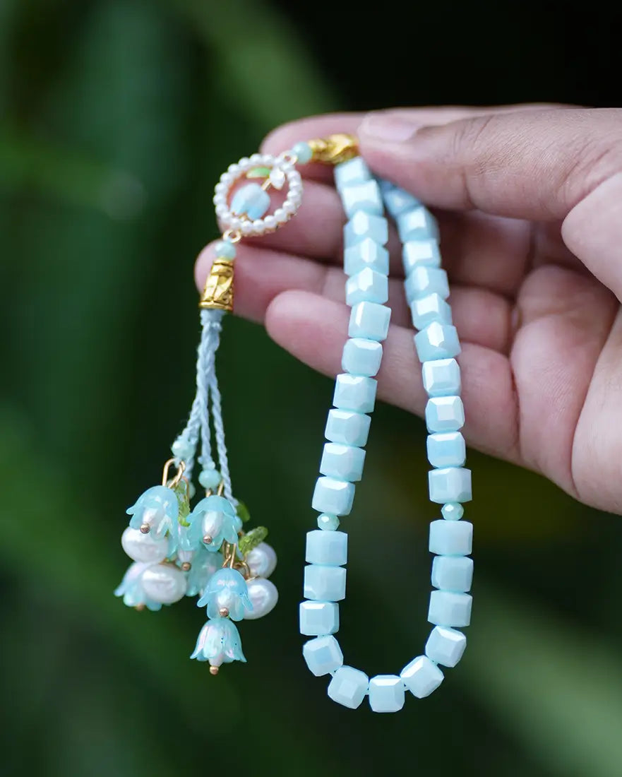 Tasbih Square Beads Blue