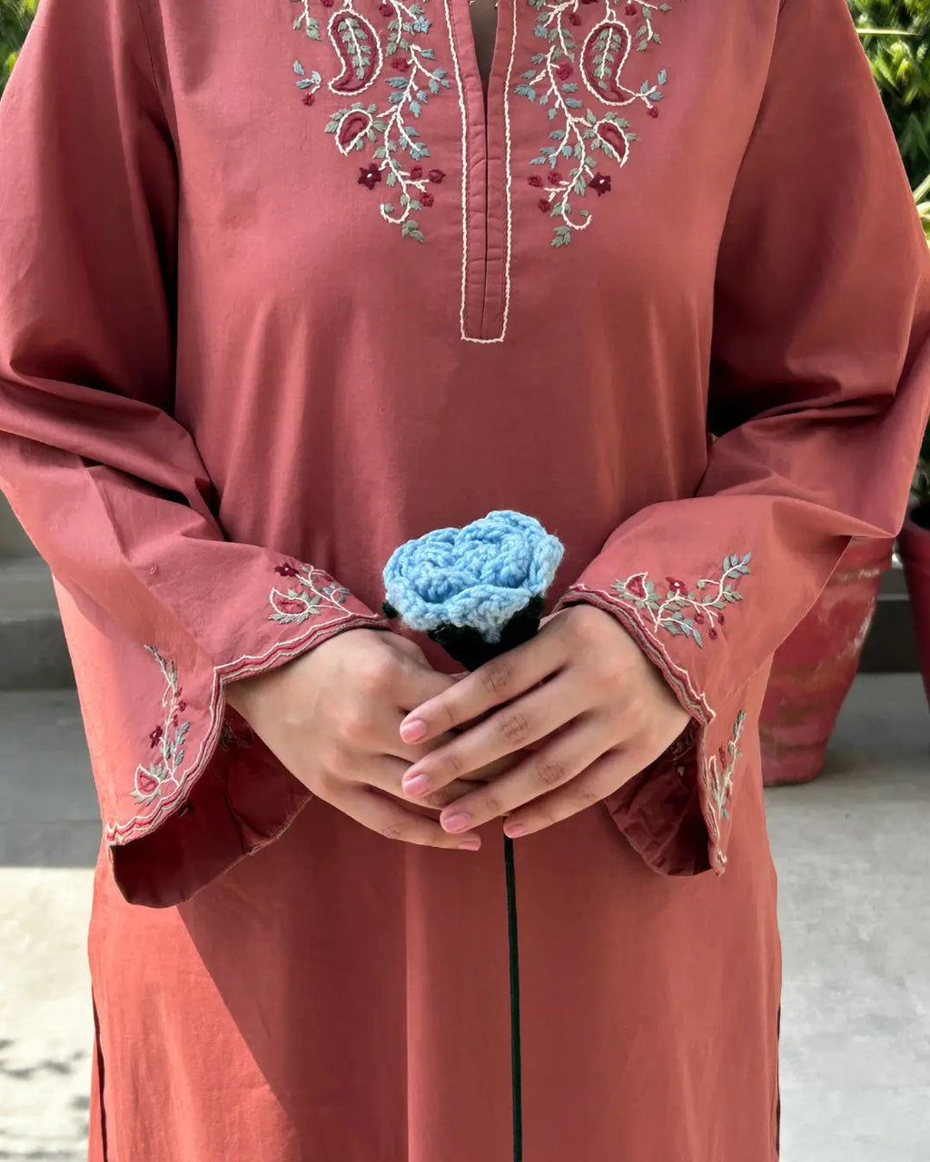 Naz Dull rust emb Suit