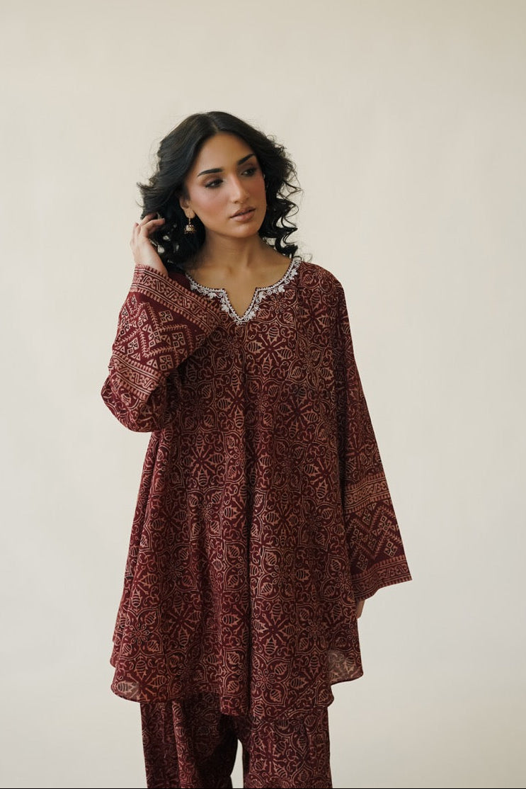 Surkh Ajrak 2 Pc Suit