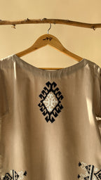Beige Cross Stitch Suit