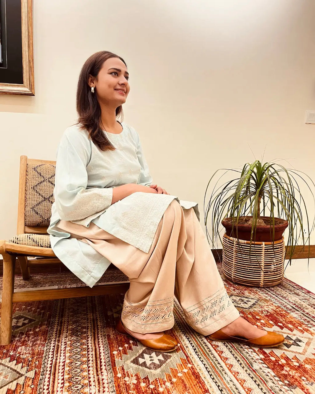 Rivaayat Shalwar Beige