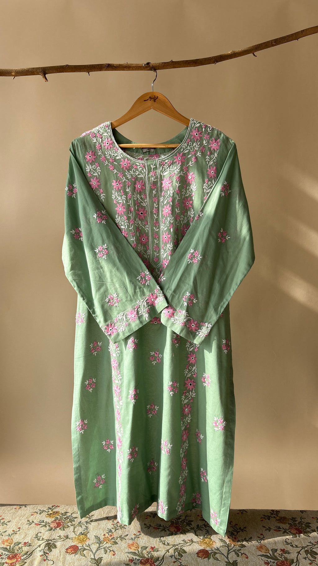 Green  Shirt Embroidered B