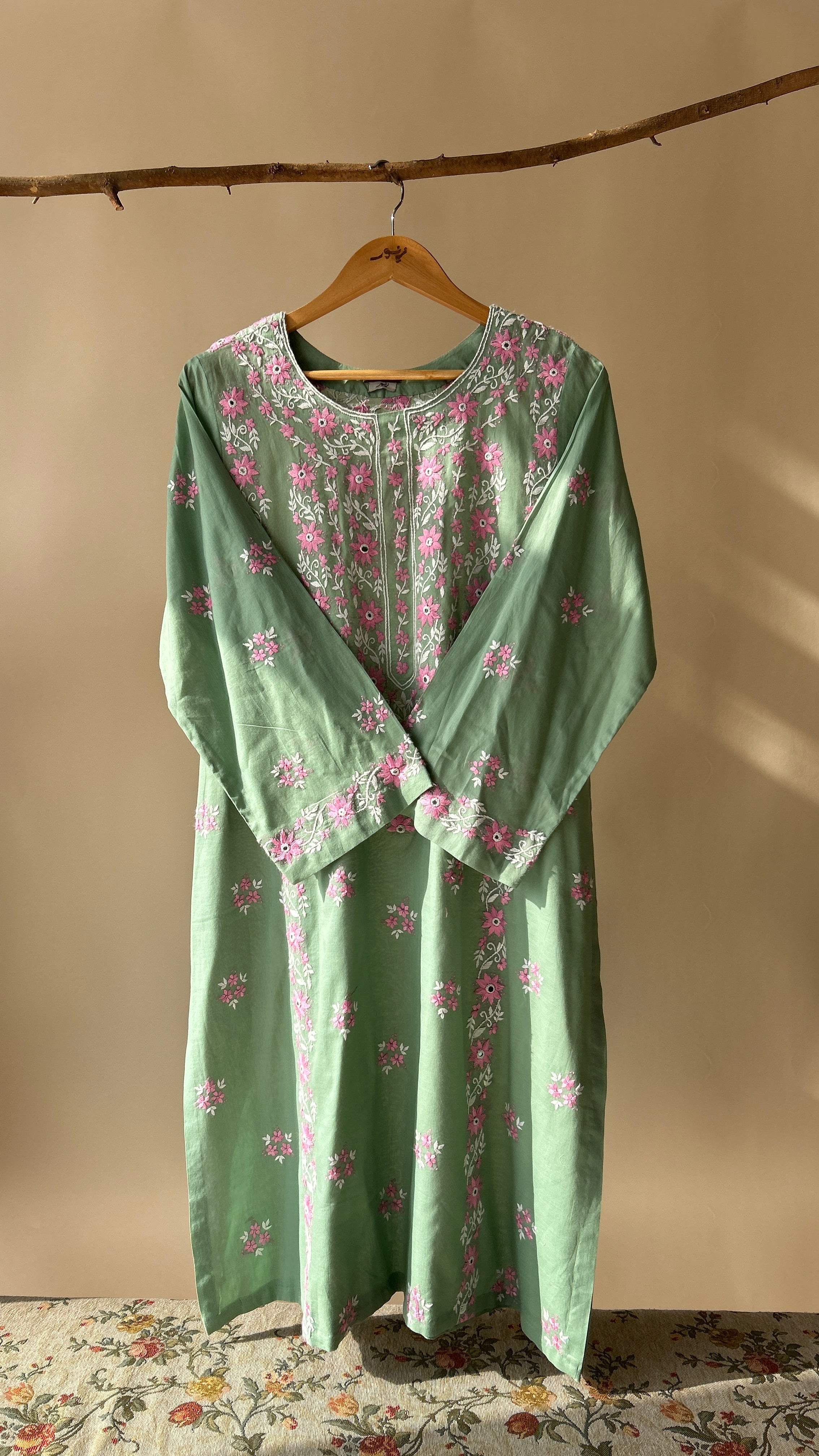 Green  Shirt Embroidered B
