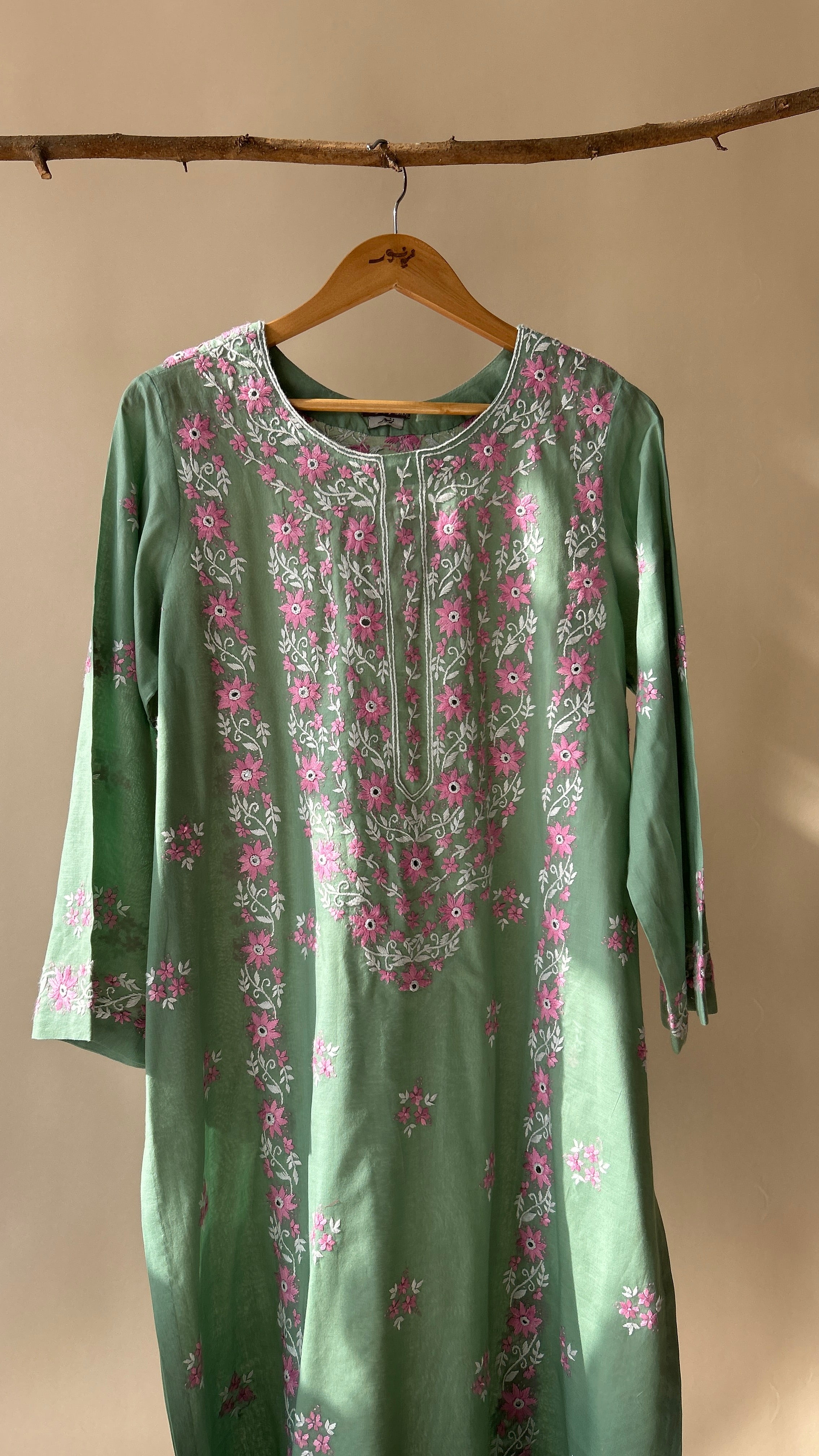 Green  Shirt Embroidered B