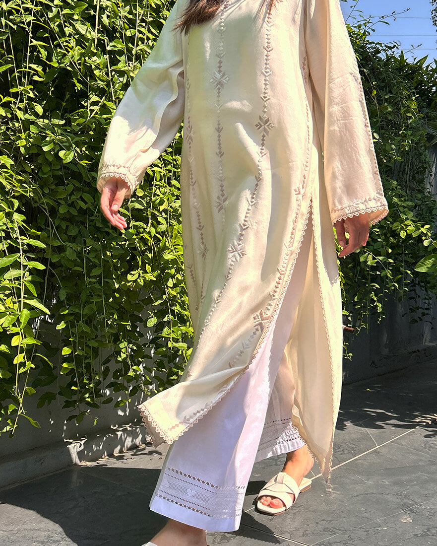 Silsila Phulkari Shirt khaadi silk