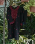 Aaina Black & Maroon