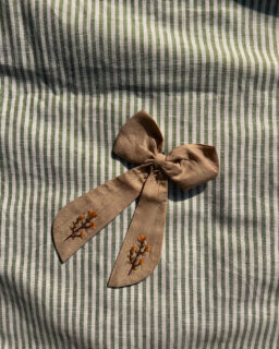 Embroidered Flower Bow