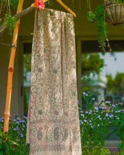 Embroided Shawl Beige