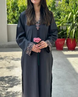 Naz Grey Embroidered Suit